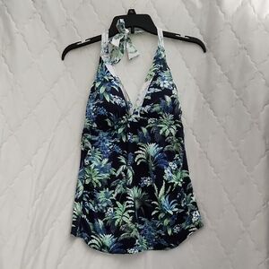Tommy Bahama Blue and Green Tropical Tankini Set